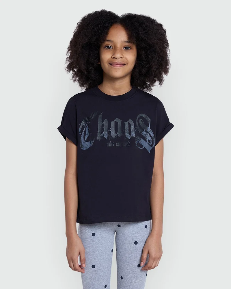 Ovs Black Beauty Graphic Tee For Girls